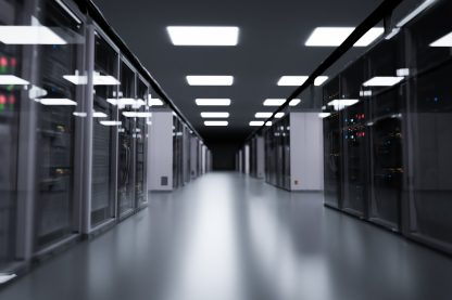 Server room, modern data center.