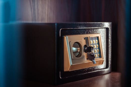 Inside a fireproof safe with graded comic slabs and card boxes organized on shelves