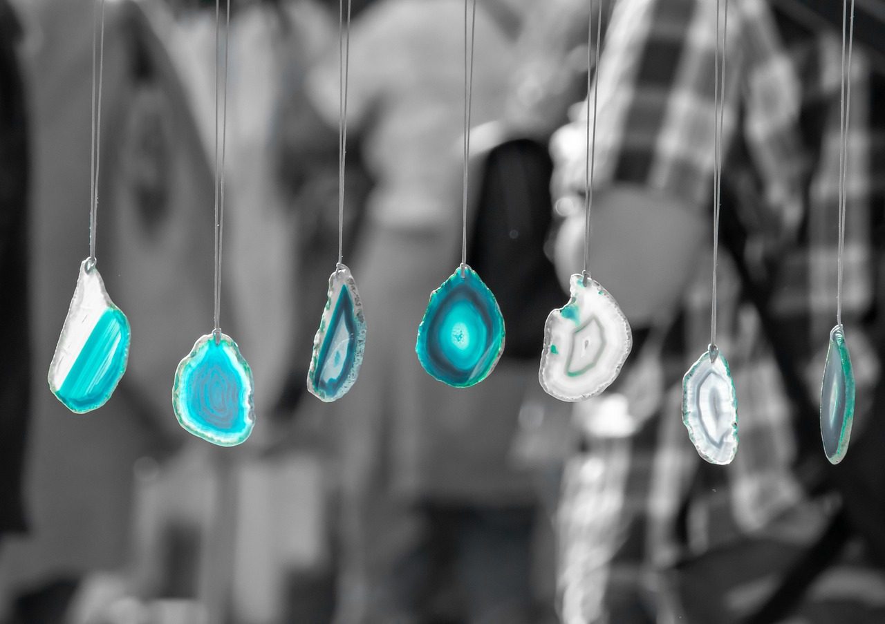 agate, stone, gemstone, crystal, mineral, blue, turquoise, market, black, white, follower