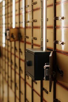 A UL-rated media fireproof safe with a digital keypad and sturdy construction