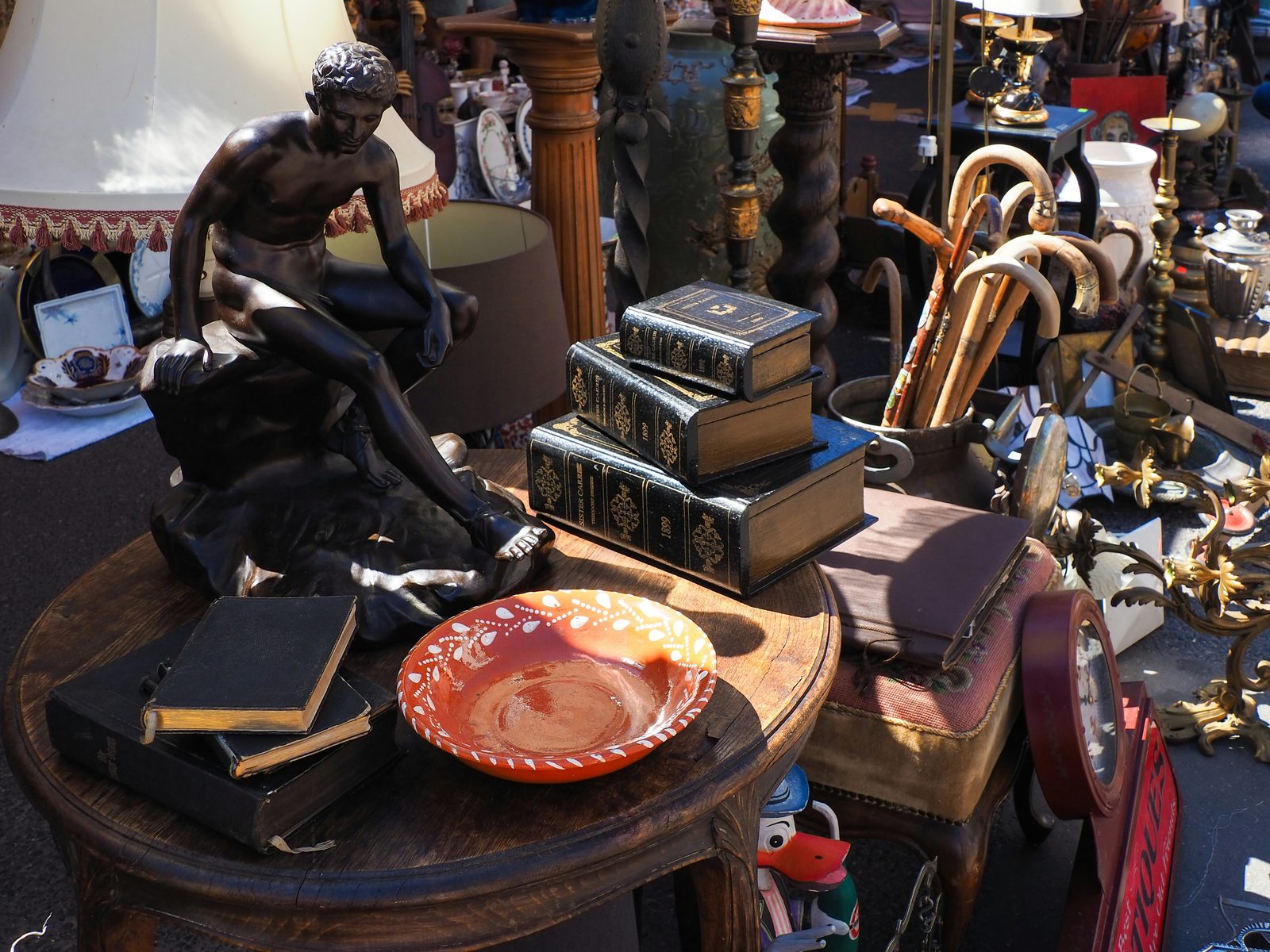 a table topped with lots of assorted items